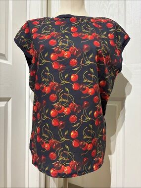 Ted Baker London Women’s Navy Cherry Print Top